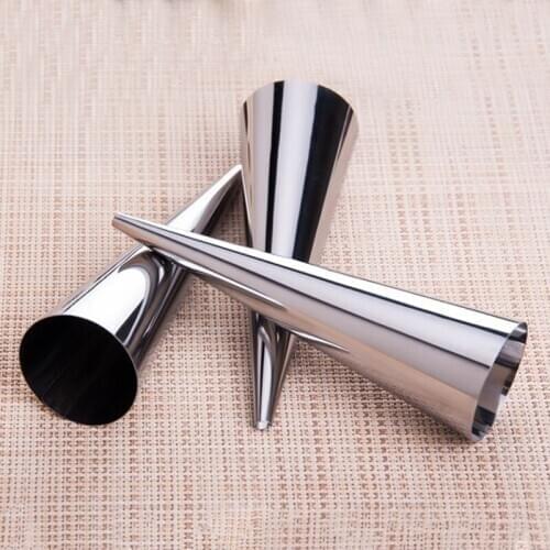 3Pcs/Set Stainless Steel Spiral Baked Croissants Horn Baking Cake Mold For Cream Horns Baking Pastry Tool Chocolate Cone Dessert