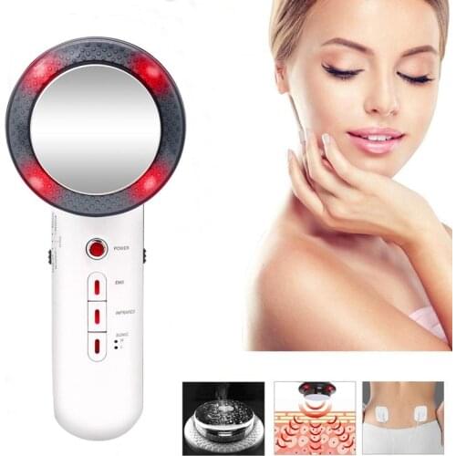 3 in 1 EMS Infrared Ultrasonic Body Massager Device Ultrasound Slimming Fat Burner Cavitation Weight Loss Face Beauty Machine