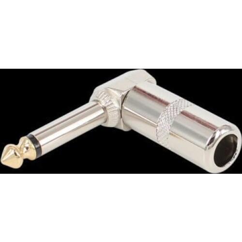 Audio 1/4" Right Angle 6.35mm 6.35 6.5mm Plugs TS male 2 Poles Mono guitar plug connector for guitar AMP cable