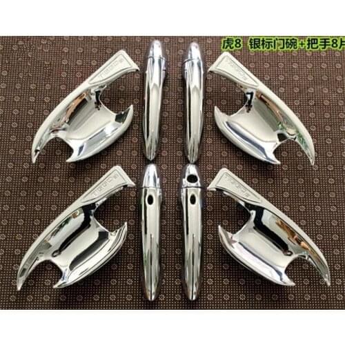 Car styling for Chery Tiggo 8 2016-2018 ABS Chrome Door Handle Bowl Door handle Protective covering Cover Trim