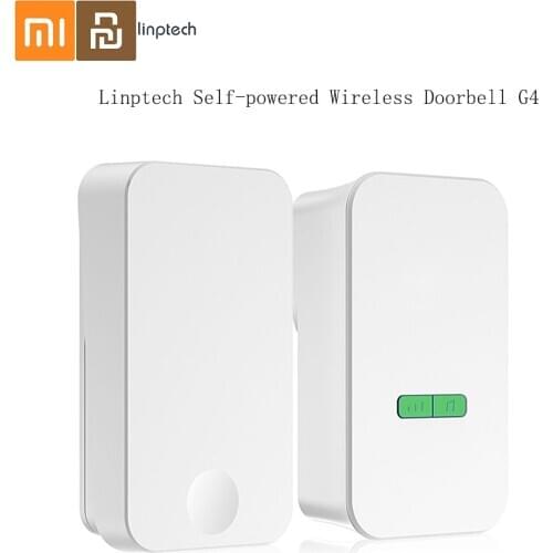 Linptech Linbell Self Powered Wireless Doorbell No Batteries Required For Remote Button&Receiver with 36 Chimes 5 Volume Levels