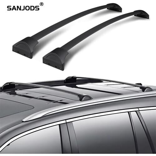 SANJODS Roof Rack For Honda Pilot 2016 2017 2018 2019 Pair OE Style Aluminum Black Cross Bar Roof Top Rack Buggage Cargo Carrier