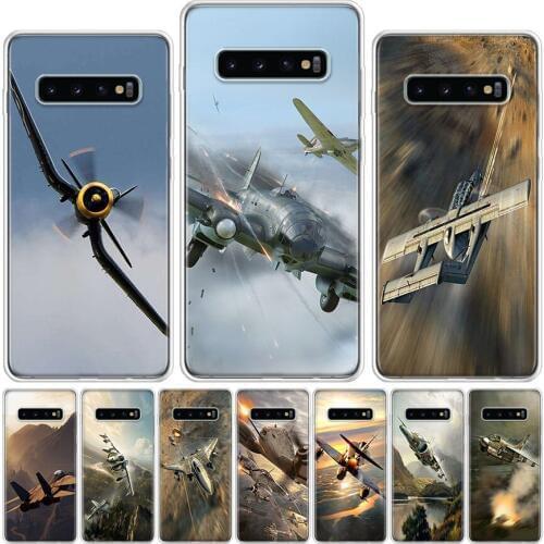 Fighter propeller plane Phone Case For Samsung Galaxy A51 A71 A50 A70 A80 A90 A01 A6 A7 A8 A10 A10S A20S A20E A30 A40 Plus Cover