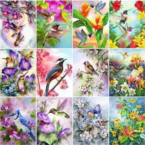 EverShine hummingbird Diamond Painting Full square Cross stitch Diamond embroidery Animals Bead Picture Kits