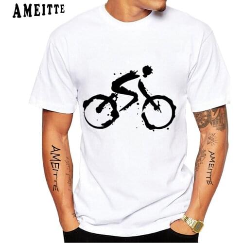 New Summer Men Short Sleeve I Love Biking T Shirt Bike Riding Print T-Shirt Bicycle Sport Casual Boy Tops Cycling Essential Tees