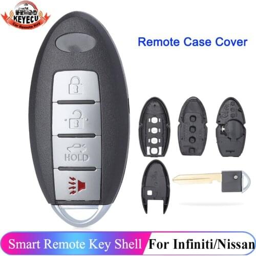 KEYECU Smart Remote Key Shell Fob 4 Button for Infiniti FX50 FX35 Q40 Q60 Q70 G25 G35 for Nissan Altima Maxima Murano