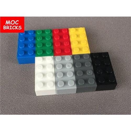 100pcs\lot MOC Bricks Colorful white red black Brick 2x4 Compatible with 3001 Educational building blocks toys bricks kids gift