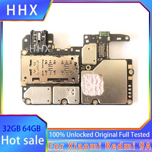 Motherboard With Chips Circuits Flex Cable Full chips For Xiaomi RedMi 9A 9 A 100% Work Unlocked Main Mobile Board Mainboard
