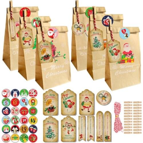 Sweet decoration Decoration personalized bag name business Christmas bags wholesale Food packaging box to carry Christmas packag