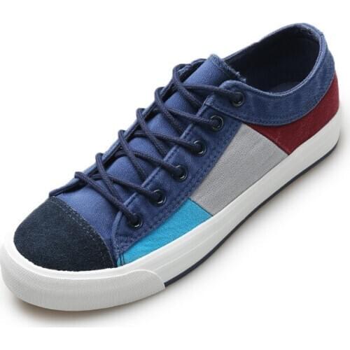 Fashion Mens Sneakers Casual Canvas Shoes Men Casual Breathable Canvas Shoes Man Denim Loafers Wear-resistant Male Shoes