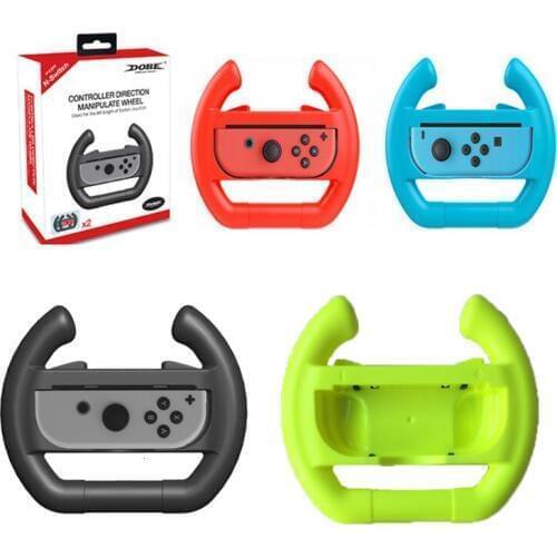 New 2017 For Nintendo Switch Joy-Con Controller Steering Wheel for Nintendo Switch Joy-Con Handel Holder Stand Red Blue Black
