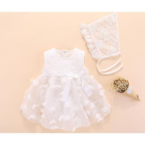Newborn baby girl dresses clothes summer with flower 0 3 6 month baby girl dress for party and wedding princess style clothes