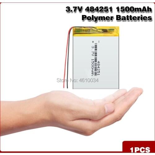 3.7 V Supply lithium battery 484251 1500mah lithium polymer Rechargeable battery For MP3 MP4 MP5 GPS PSP MID Bluetooth Headset