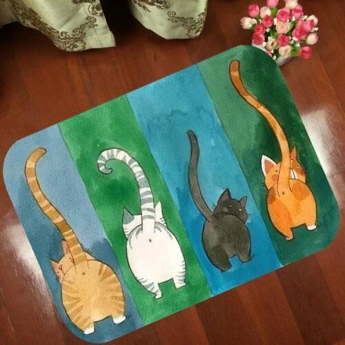 Mats Anti Slip Floor Mat Fashion animation The cats cartoon Carpet Printed Pattern Carpet Rug for Bathroom Door Living Room