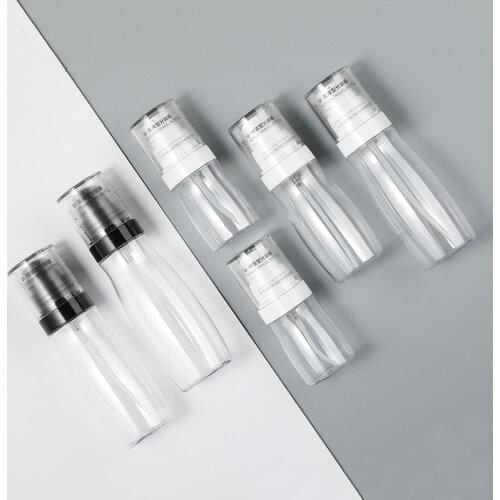 Transparent toner lotion spray bottle press refillable bottle travel portable cosmetics sample empty bottle container