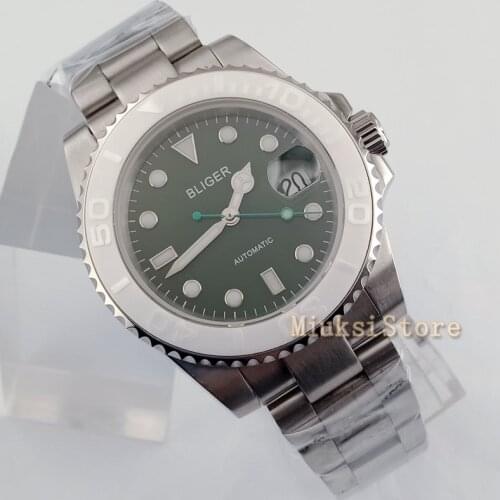 40mm Montre Sport Relogio Masculino Luminous bracelet Automatic Marque Luxe Hommes Date Horloge Mechanical Stainless Hommes