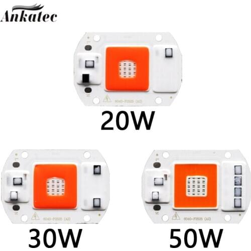 220V 110V COB LED Grow Light Full Spectrum 50W 30W 20W 380nm-840nm Fitolampy Phyto Lamp for Plants Grow Tent Box Plant Grow Chip