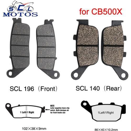 Sclmotos - 2 Pairs Brake Pads For Honda CB500X CB 500X 2014 2015 Front Disc and Rear Disc Motorcycle Brake Pads Set Brake System