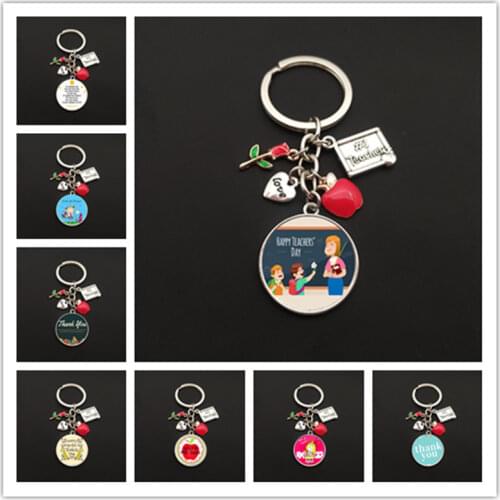 Appreciation Teacher Keychain Drawing Board Crayon Notebook Charm Keychain Thank You Teacher Keychain Jewelry Teachers Day Gift