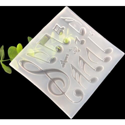 Note Shape Cabochon Silicone DIY Mold Necklace Pendant Mold for Epoxy Resin molds Making Craft Accessory Mould
