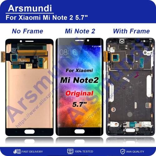 For 5.7" Xiaomi Mi Note 2 LCD Display Touch Screen Digitizer Assembly Note2 For Xiaomi Mi Note 2 Display Replacement