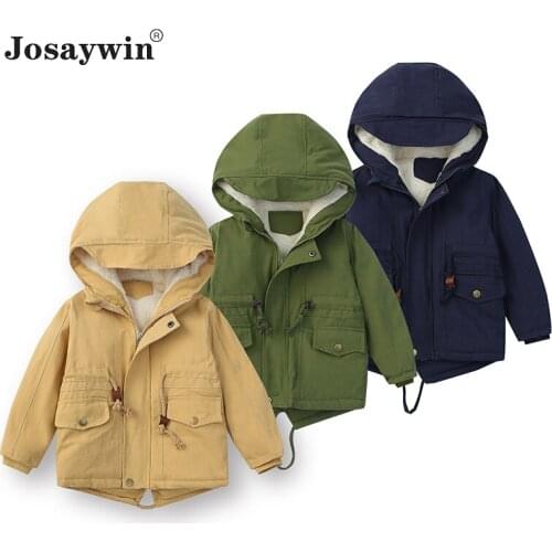 Winter Jacket for Baby Kids Boys Hooded Parkas Coat Jacket Velvet Thick Warm Winter Jacket For Girls Coats Childrens Jackets