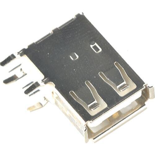 10pcs USB Type A Long Type Female Socket Connector Welding 90 Degrees Right Angle Pin DIP Plug Jack DIY Connectors