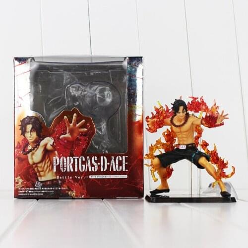 12cm Anime Ace Figure Portgas D Ace Battle Ver Model Doll Entei Fire Ace for Collection
