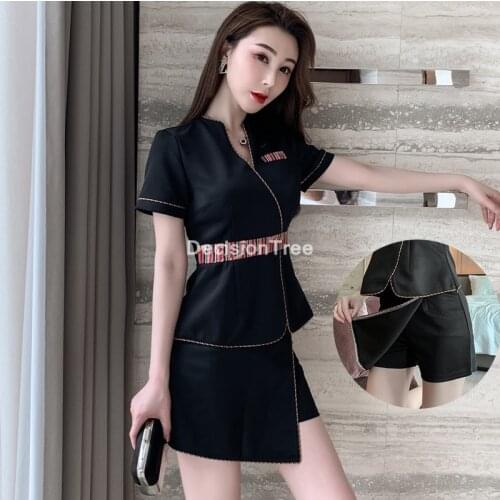 2021 korean spa clothes womens hotel workwear spa uniform beauty clothing work uniforms massage uniform for beauty salon