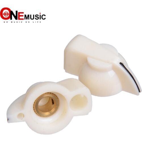 4pcs/Lot 6.4mm shaft Guitar Effects Pedal Pointer Chicken Head Knob White,1/4" Shaft,Set Screw