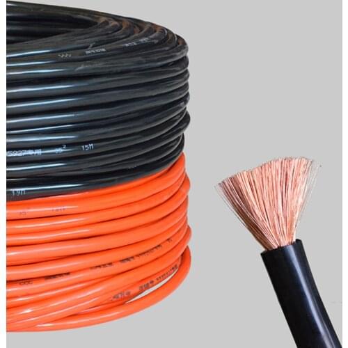 6 / 10 16 / 25 / 35 mm2 square soft pvc sheath pure copper battery connect ground wire pure copper inner core electrical wire