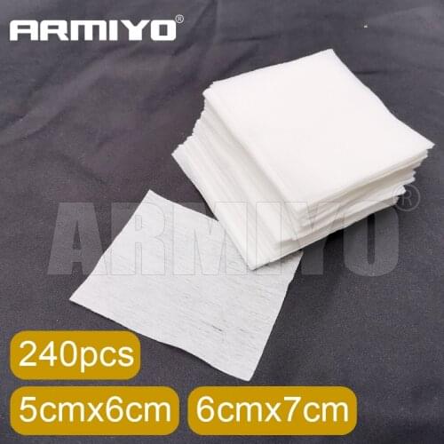 Armiyo 5x6cm 6x7cm Gun Cleaning Softness Patch Oil Blotting Paper Highly Water Clean Cloth Absorption Cotton Hunting Accessories