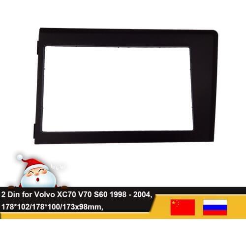 2DIn Car Radio Fascia For Volvo XC70 V70 S60 1998-2000 2001-2004 DVD Stereo Dash Frame Mounting Plate Installation Trim Kit