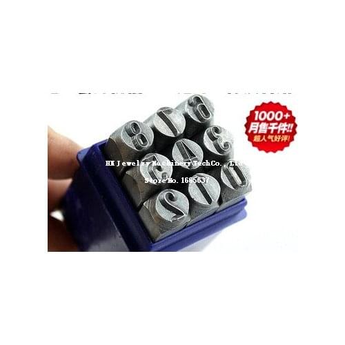 FREE SHIPPINJG high quality alloy steel 4mm metal number punch stamping set, good hardness and tenacity, number stamping punch