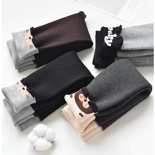 Children winter thickening leggings thick warm pants cotton trousers