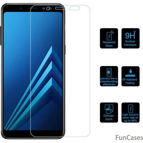 For Samsung Galaxy A6 A8 Plus J4 J6 Tempered Glass for Samsung Galaxy A3 A5 A7 J3 J5 J7 2017 2016 2018 Case Screen Protector