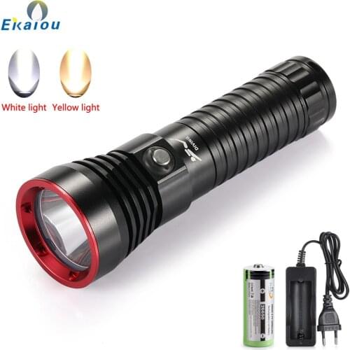 XHP70 LED Strong Light Diving Flashlight Underwater Fish Catching Cave Photography Waterproof Tactical Torch lantern