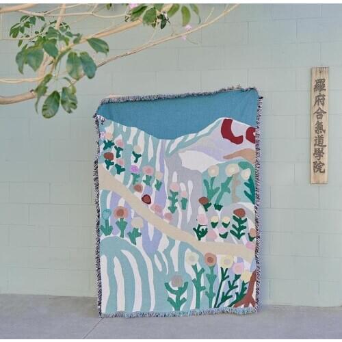 Nordic INS Cotton Leonard Blanket Leisure Blanket Sofa Towel Carpet Cover Blanket Single Tapestry Sofa Mat