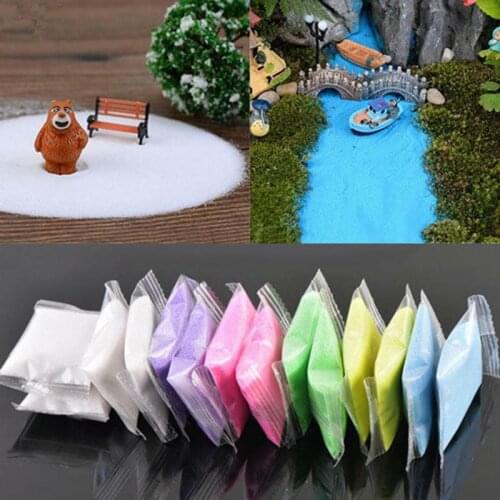 Artificial Quartz Sand Fairy Garden Powder Mini Tree Snow Micro Landscape Decor Craft Kids DIY Sand Table Accessories 24g/Bag