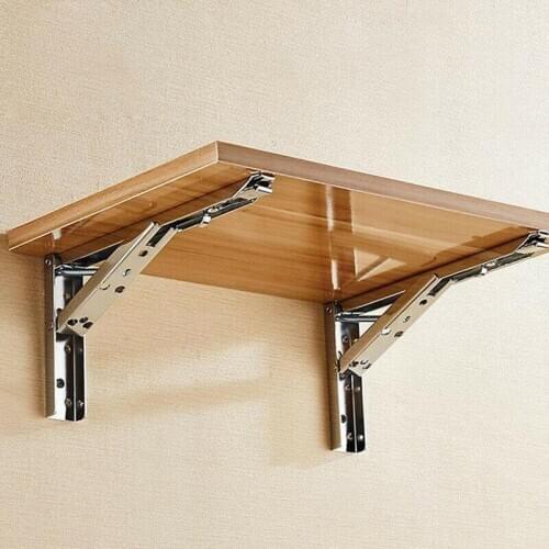 2pcs 8-14 Inch Stainless Steel Folding Bracket, Support Bracket, Adjustable Wall Support Table, Diy Furniture Hardware