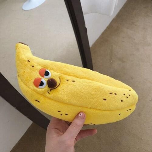 Cute plush pencil case Cartoon banana Kawaii student stationery Cute Korean school supplies kawaii makeup girls back to school