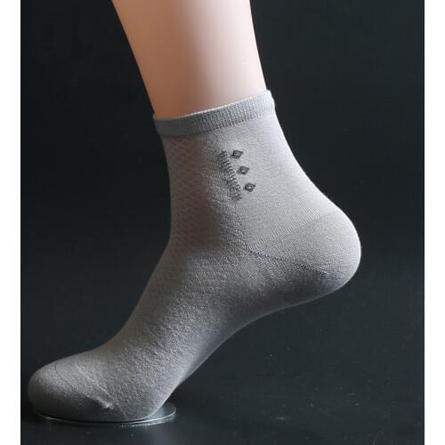 2 Packs Man Summer Thin Grid Mesh Tube Bamboo Fiber Socks Male Light Simple Casual Business Sokken Teen Flowers White Crew Meia