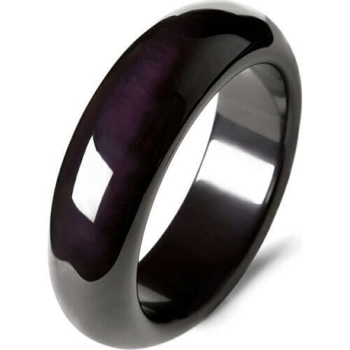 2018 Newly Genuine Black Obsidian Gem Stone Rainbow Eye Crystal Bangles Fashion Women Crystal Cool Men Stone Bracelet 53-62mm