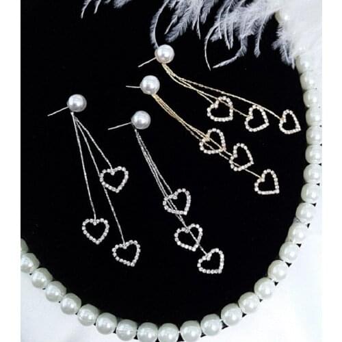 2020 New Womens Earrings Fashion Elegant Tassels Heeart Metal Girl Earrings For Women Brides Party Gifts Jewelry Wholesale