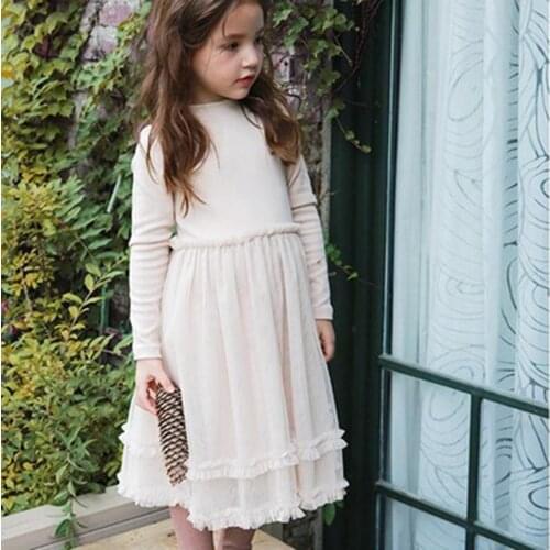 Toddler Girls Dresses Kids Winter Fall Clothes Long Sleeve Dress for Girls Lace Princess Dress Baby Party Dress for Kids Girl