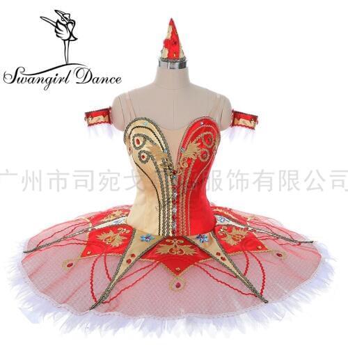 Harlequinade plain professional tutu women yellow red professional YAGP competition ballet tutu costumes for girls BT2000A