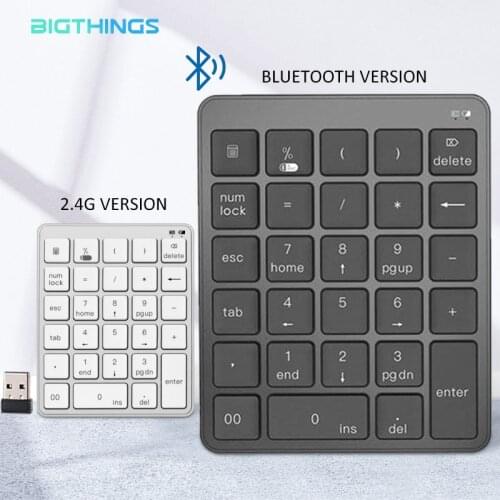 Bluetooth Numeric Keyboard 2.4G Wireless Protable Keypad Plastic Case AAA Battery For IAndroid Windows Phone Tablet