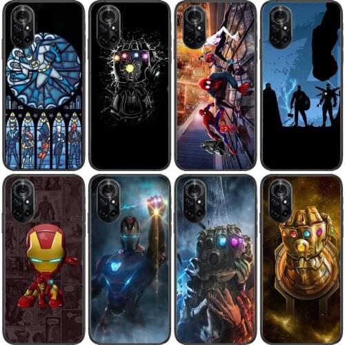 Hulk captain Iron Man Clear Phone Case For Huawei Honor 20 10 9 8A 7 5T X Pro Lite 5G Black Etui Coque Hoesjes Comic Fash desi