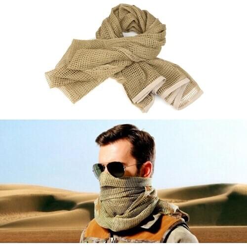 Mesh Facemask Bandana Military Mask Breathable Scarf Quick Drying Sniper Face Veil Scarves Hiking Hunting Outdoor Accessories