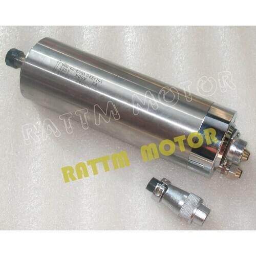 Machine Tool Spindle 4 bearing 0.8KW 220V Water-cooled Spindle motor,ER11,24000rpm,65x195mm Engraving milling grind